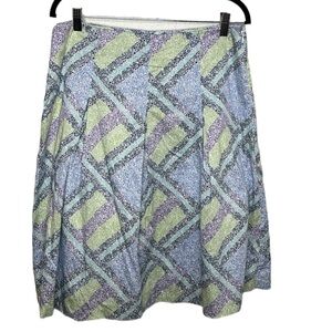 Talbots Outlet Floral Striped A-Line Skirt Women's Sz 12